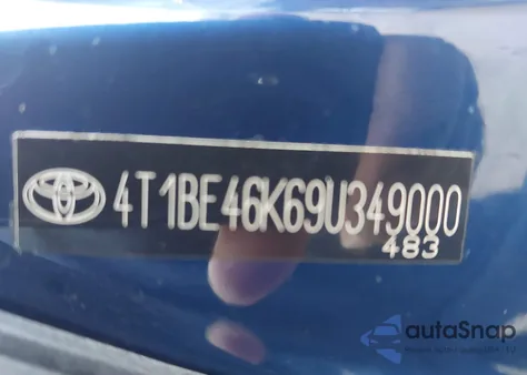 2009 Toyota Camry Se from USA, damaged, VIN 4T1BE46K69U349000